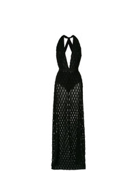 Черное вечернее платье с вышивкой от Tufi Duek