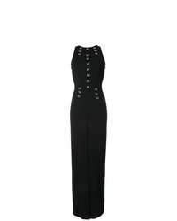 Черное вечернее платье с люверсами от Mugler