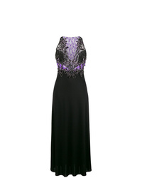 Черное вечернее платье с пайетками с цветочным принтом от Christopher Kane