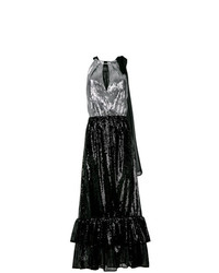 Черное вечернее платье с пайетками от Christian Pellizzari