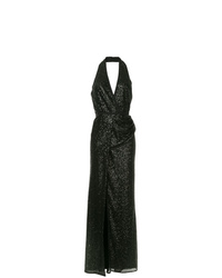 Черное вечернее платье с пайетками от Elie Saab