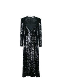 Черное вечернее платье с пайетками от Nina Ricci