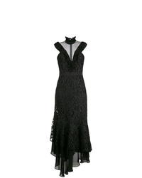 Черное вечернее платье с пайетками от Three floor