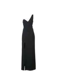 Черное вечернее платье с разрезом от Cinq à Sept