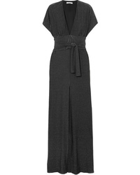 Черное вечернее платье с разрезом от Halston Heritage