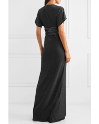 Черное вечернее платье с разрезом от Halston Heritage