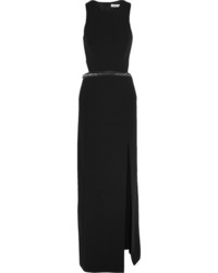 Черное вечернее платье с разрезом от Thierry Mugler