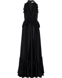 Черное вечернее платье с рюшами от Givenchy