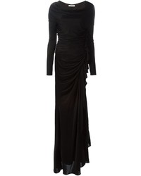 Черное вечернее платье с рюшами от Givenchy