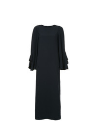 Черное вечернее платье с рюшами от Goen.J