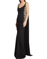 Черное вечернее платье с украшением от Antonio Berardi