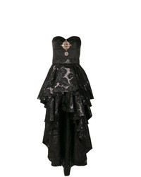 Черное вечернее платье с украшением от Christian Pellizzari