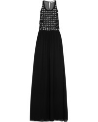 Черное вечернее платье с украшением от Diane von Furstenberg