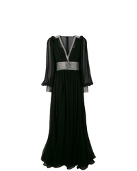 Черное вечернее платье с украшением от Dolce & Gabbana