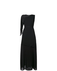 Черное вечернее платье с украшением от Lanvin