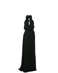 Черное вечернее платье с украшением от Philipp Plein
