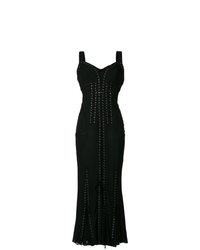 Черное вечернее платье со складками от Dolce & Gabbana