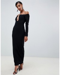 Черное вечернее платье от ASOS DESIGN