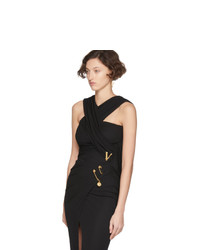 Черное вечернее платье от Versace