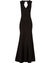 Черное вечернее платье от Herve Leger
