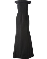 Черное вечернее платье от Oscar de la Renta