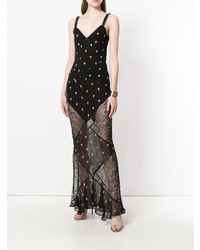 Черное вечернее платье от De La Vali