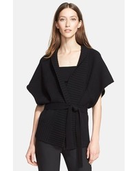 Черное вязаное кимоно