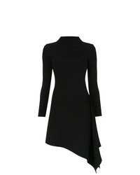 Черное вязаное облегающее платье от Egrey