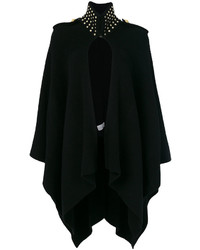 Черное вязаное пальто-накидка от MICHAEL Michael Kors