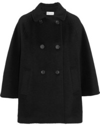 Черное вязаное пальто-накидка от RED Valentino