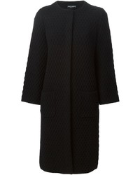 Женское черное вязаное пальто от Dolce & Gabbana