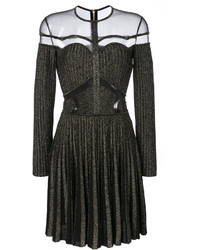 Черное вязаное платье в сеточку от Elie Saab