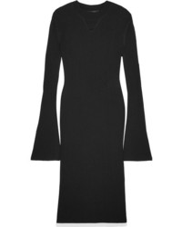 Черное вязаное платье-миди от Ellery
