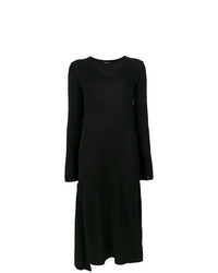 Черное вязаное платье-миди от Uma Raquel Davidowicz