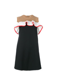Черное вязаное платье прямого кроя от MSGM