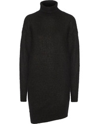 Черное вязаное платье-свитер от Acne Studios