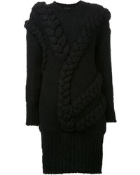Черное вязаное платье-свитер от Le Ciel Bleu