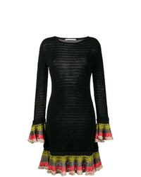 Черное вязаное платье-футляр от Marco De Vincenzo
