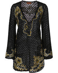 Черное вязаное платье от Missoni