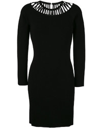 Черное вязаное платье от Moschino
