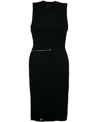 Черное вязаное платье от Philipp Plein