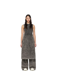 Черное джинсовое вечернее платье