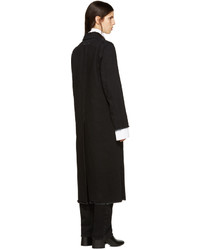 Женское черное джинсовое пальто от MM6 MAISON MARGIELA