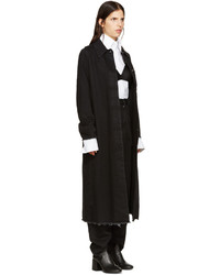 Женское черное джинсовое пальто от MM6 MAISON MARGIELA