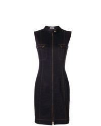Черное джинсовое платье-футляр от Tomas Maier