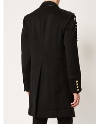 Черное длинное пальто с вышивкой от Takahiromiyashita The Soloist