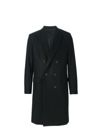 Черное длинное пальто от AMI Alexandre Mattiussi
