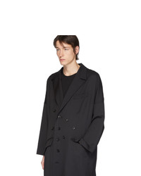 Черное длинное пальто от Sulvam