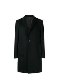 Черное длинное пальто от BOSS HUGO BOSS