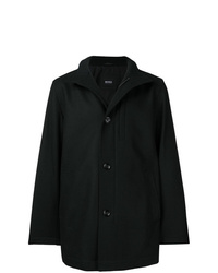 Черное длинное пальто от BOSS HUGO BOSS